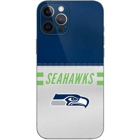 NFL Seattle Seahawks White Striped iPhone 12 Pro Max Skin